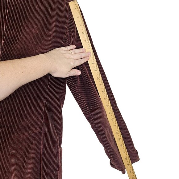 Patty Woodard Vintage Burgundy Corduroy Blazer Jacket With Notched Lapels‎ M - Picture 9 of 10